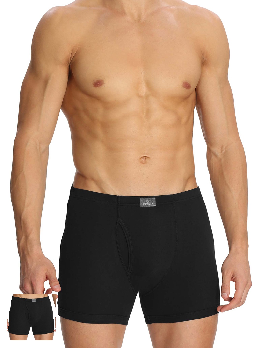 

Jockey Men Pack of 2 Black Solid Trunks 8008-0205