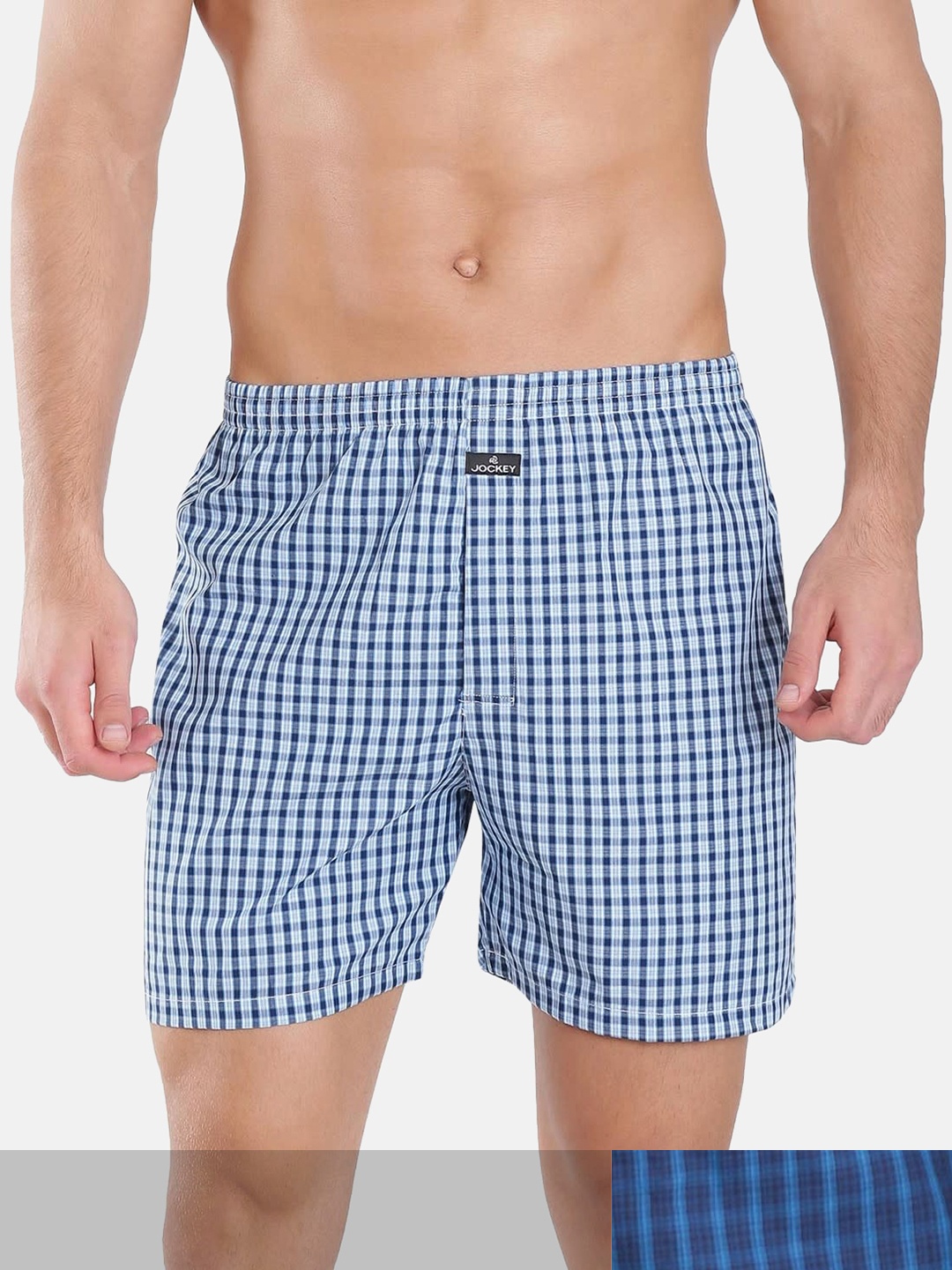 

Jockey RELAX Relax Men Pack of 2 Assorted Checked Pure Cotton Boxers 1222-0210