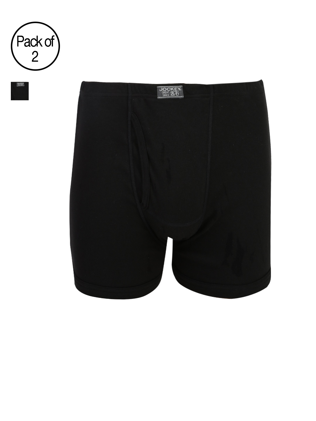 

Jockey Men Pack of 2 Black Solid Trunks 8008-0205