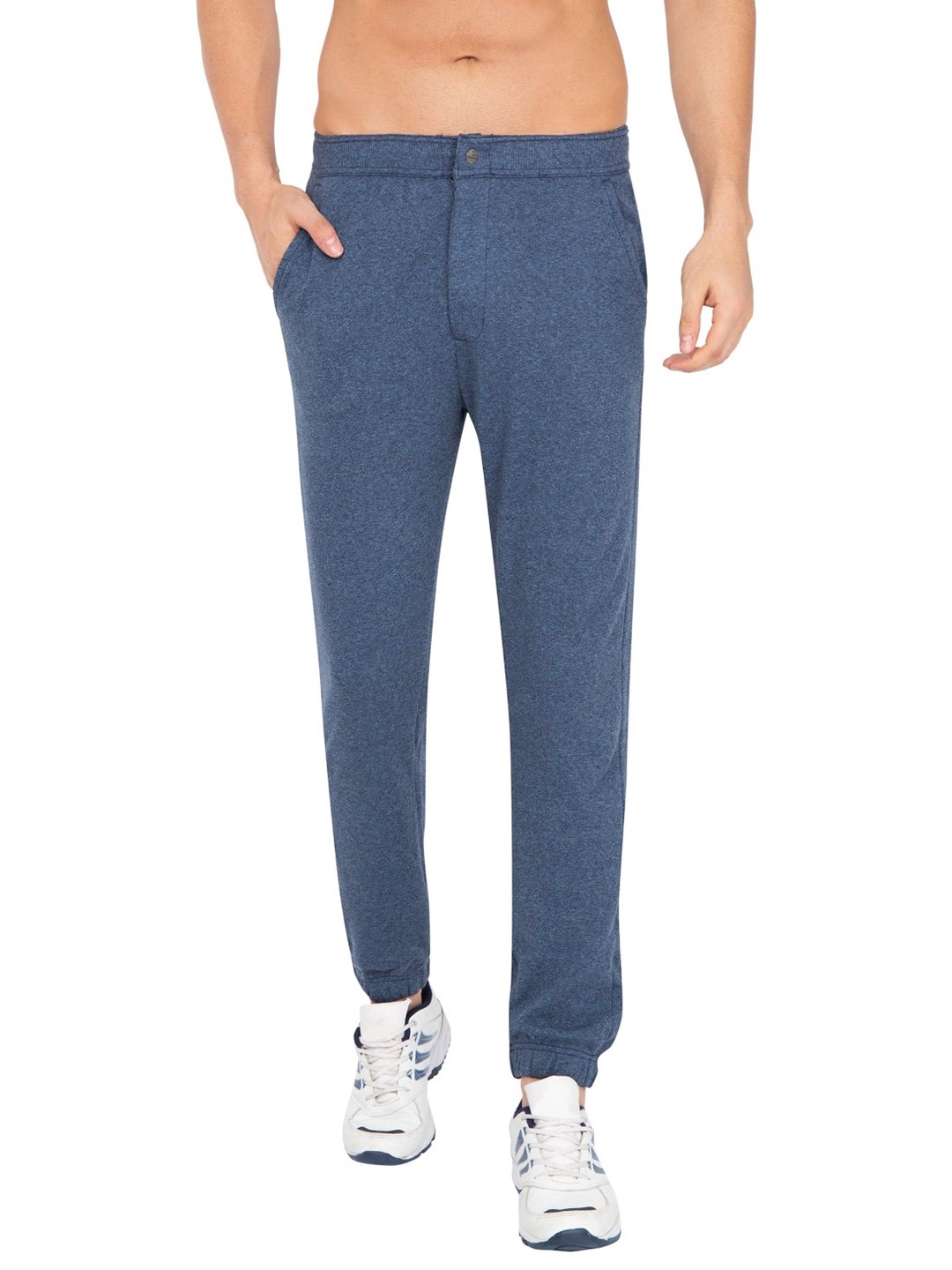 

Jockey Men Navy Blue Solid Slim Fit Joggers