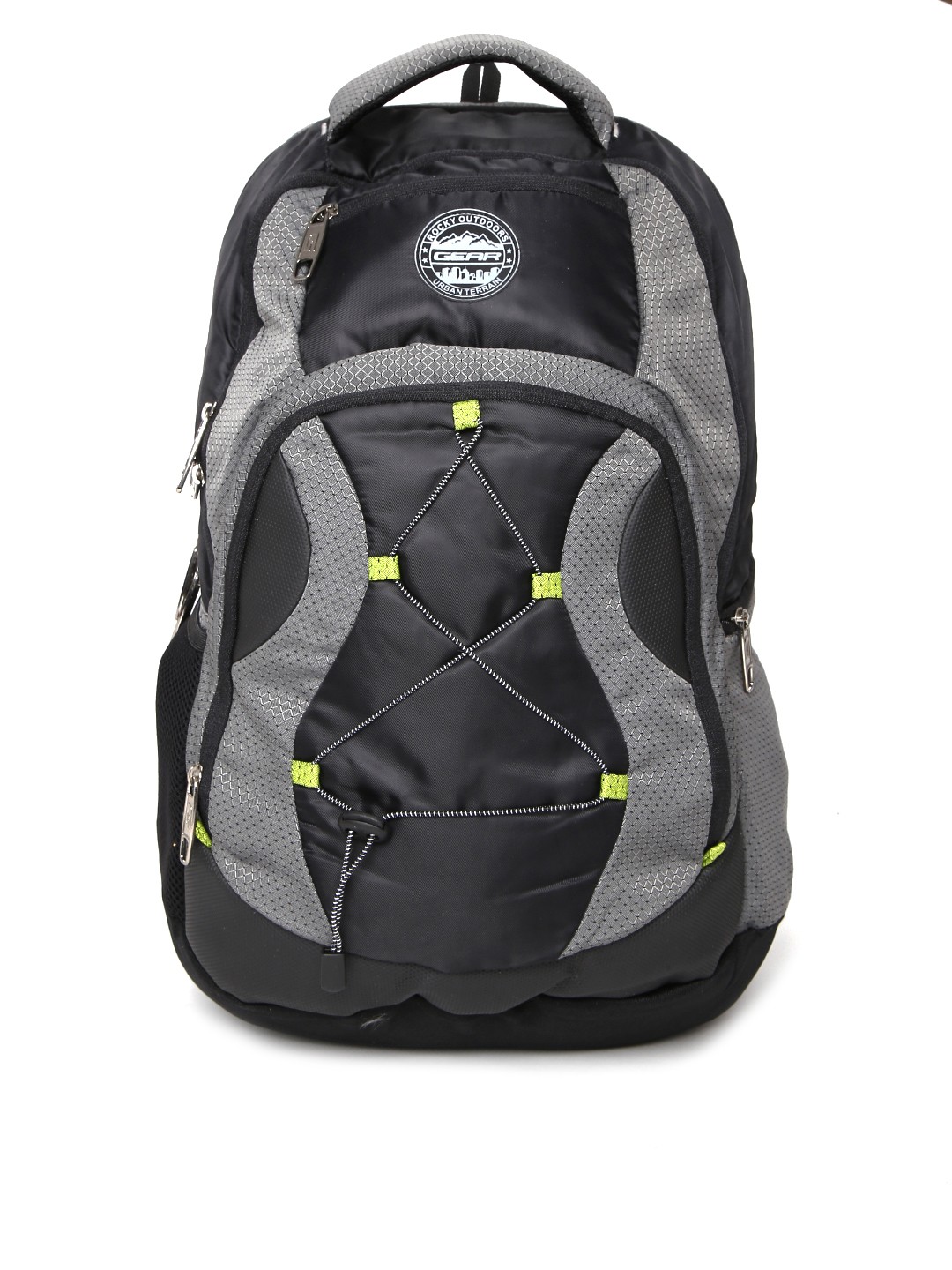 

Gear Unisex Grey & Black Waterproof Laptop Backpack