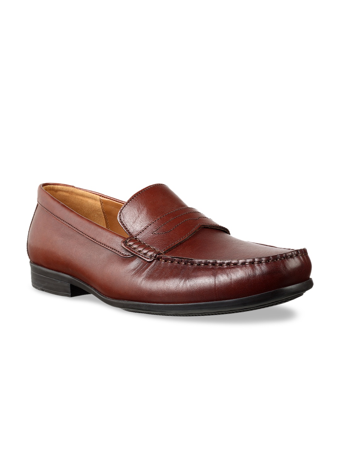 

Clarks Men Brown Leather Formal Slip-On Shoes
