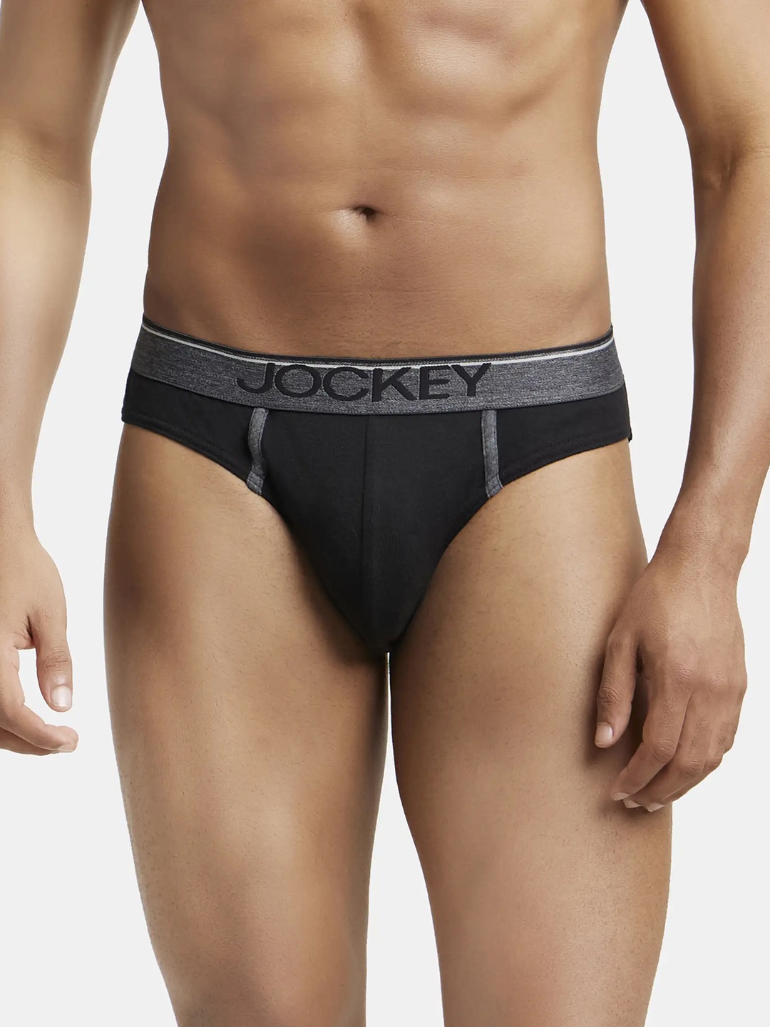 

Jockey Combed Cotton Rib Brief with Ultrasoft Waistband-8044, Black