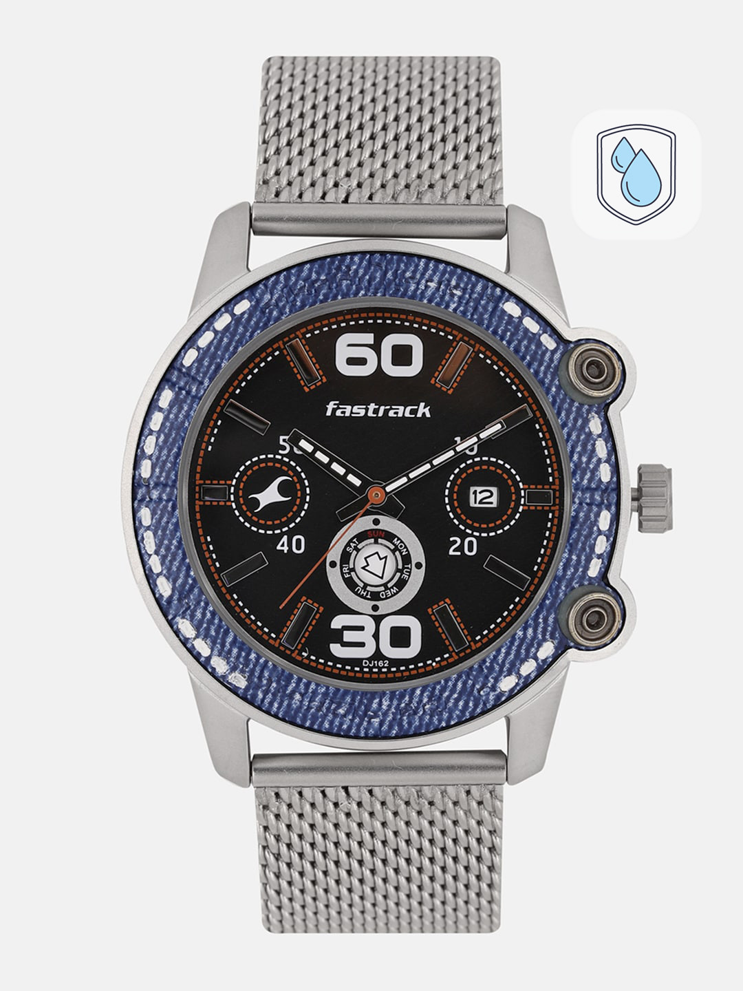 

Fastrack Men Black Analogue Watch 3188KM03