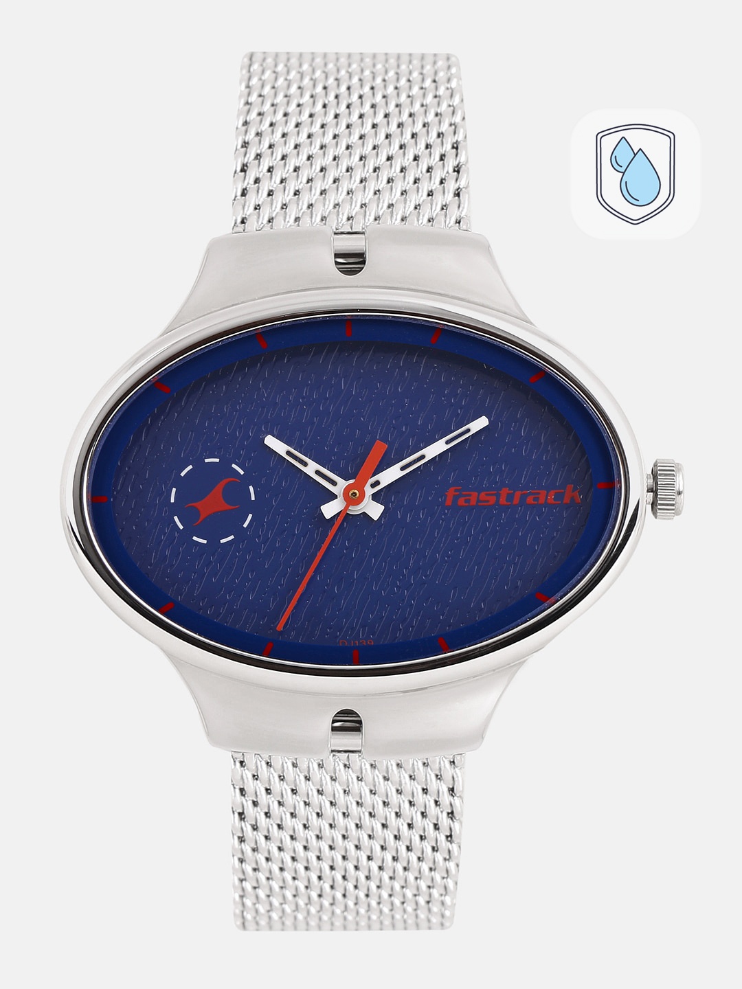 

Fastrack Women Navy Blue Patterned Analogue Watch 6185SM01