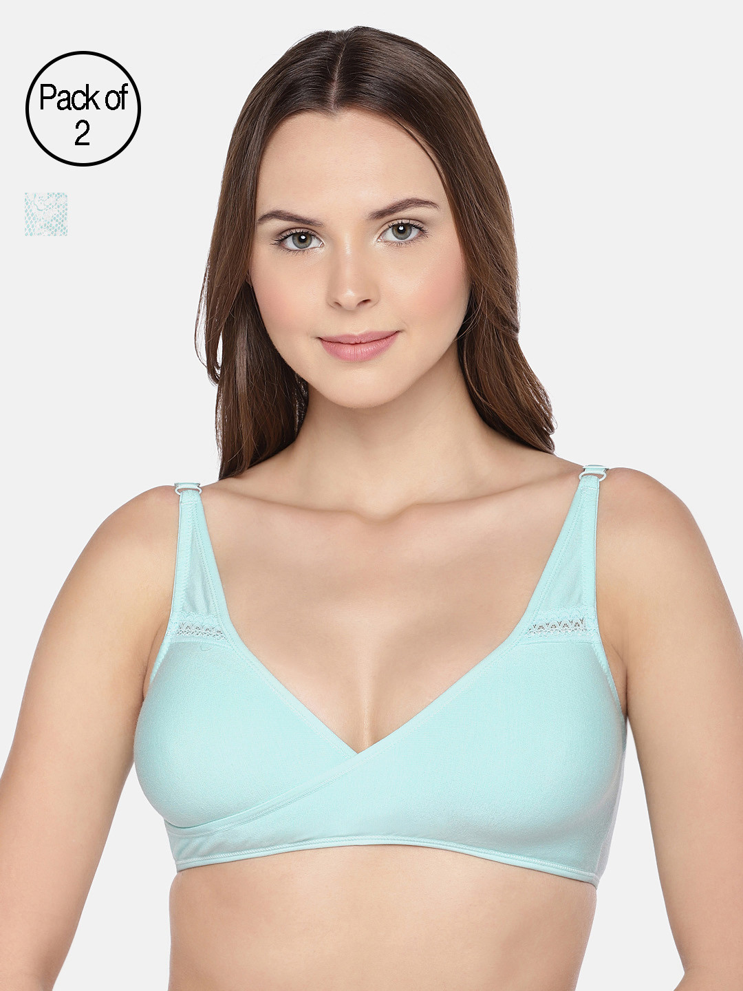 

Inner Sense Women Pack of 2 Sleeping Bras IMB007C_7D, Blue