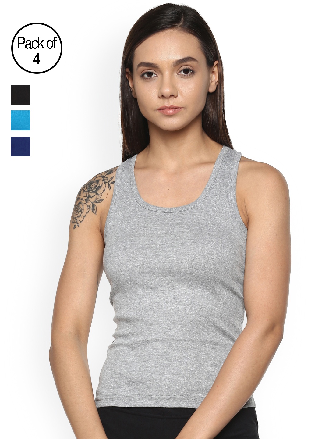 

Leading Lady Women Pack of 4 Camisoles m-SARA-4, Multi