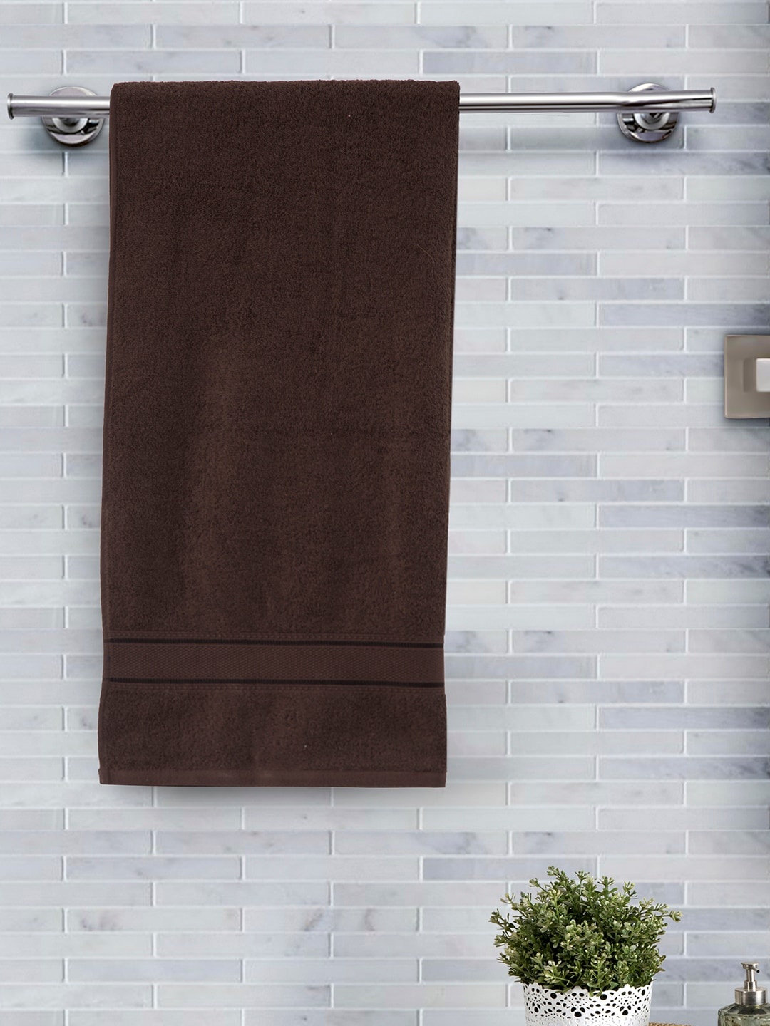 

MASPAR Brown Solid 500GSM Cotton Bath Towel