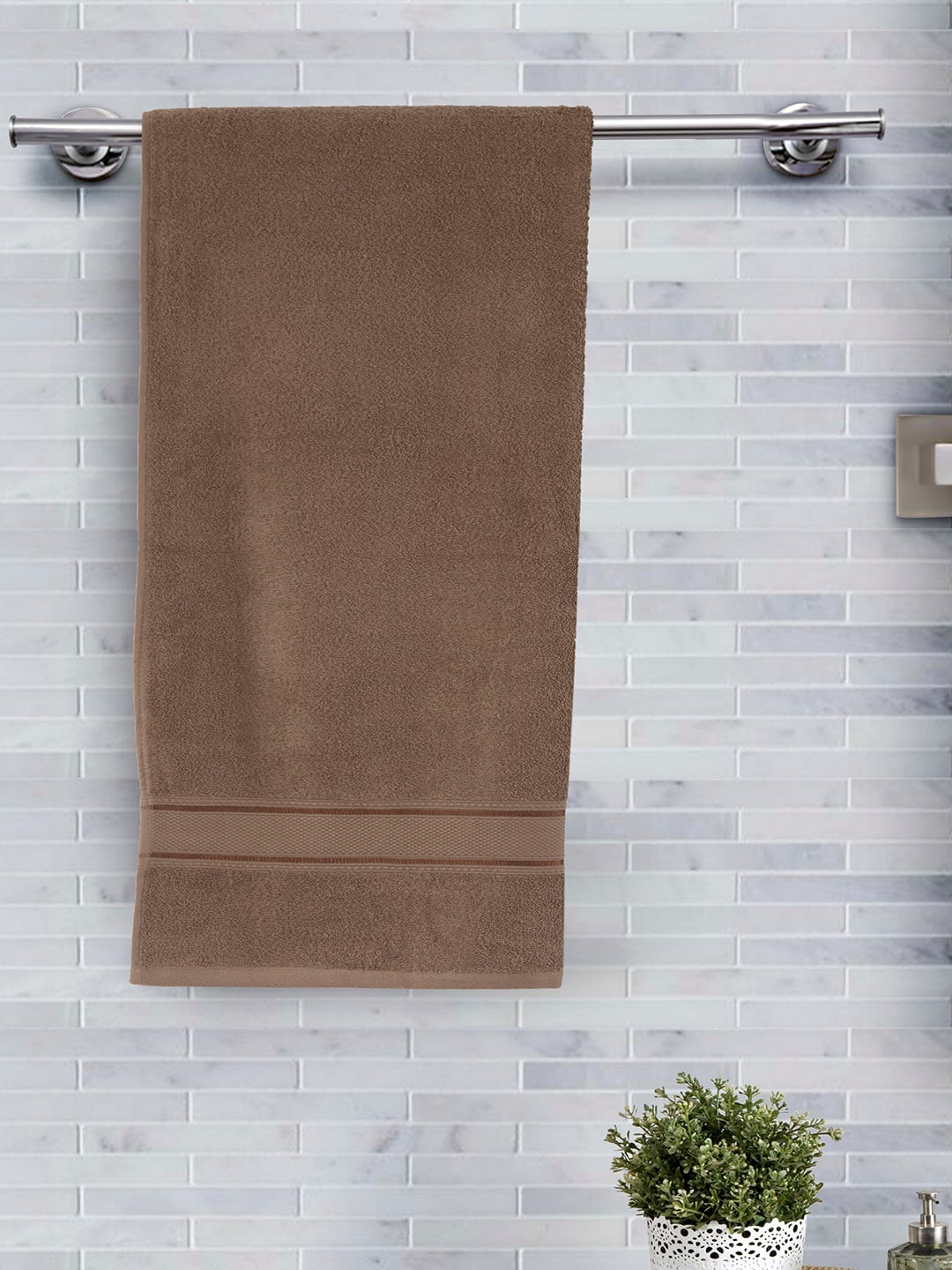 

MASPAR Brown Solid 500 GSM Cotton Bath Towel