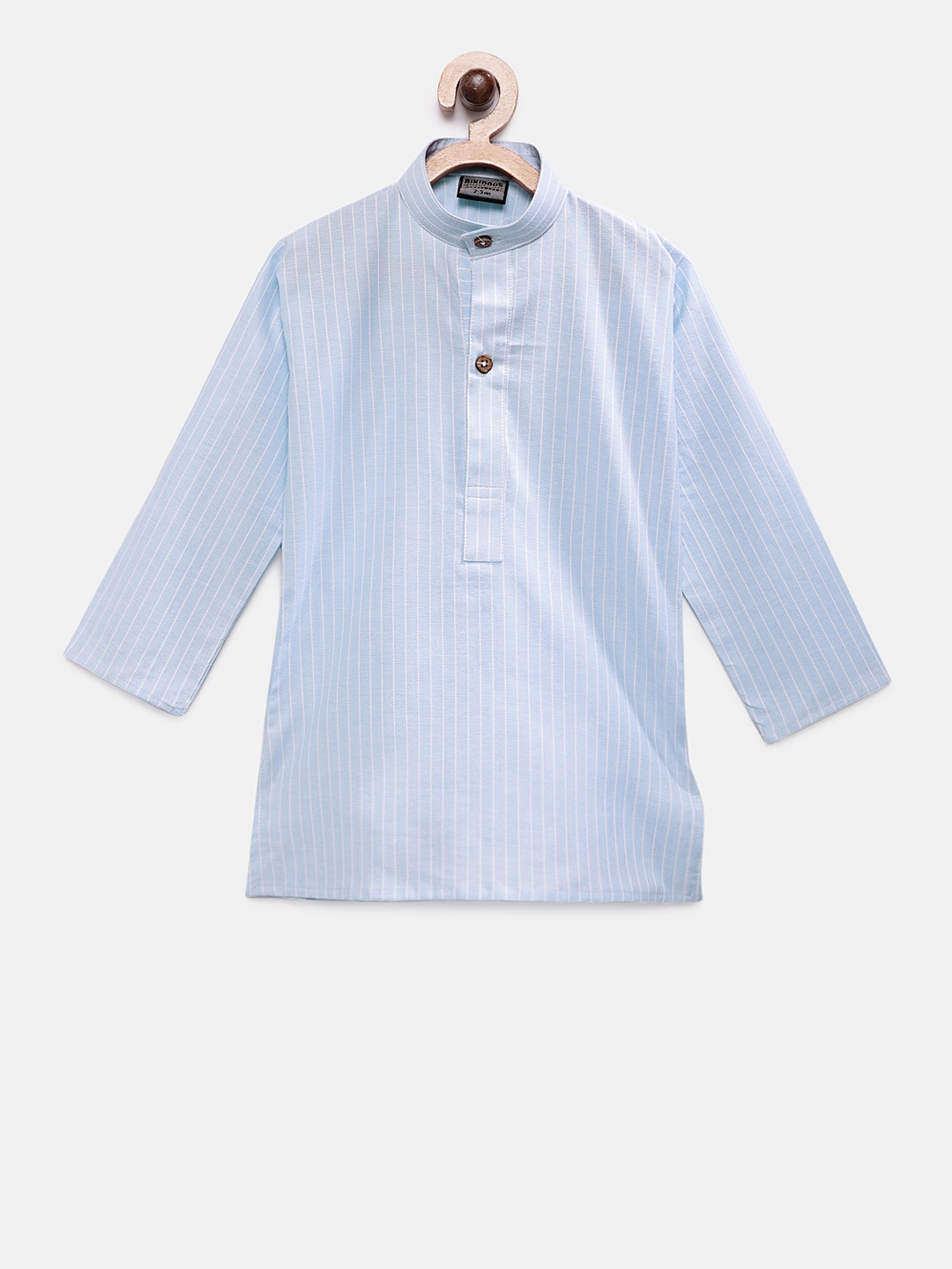 

RIKIDOOS Boys Blue Striped Straight Kurta