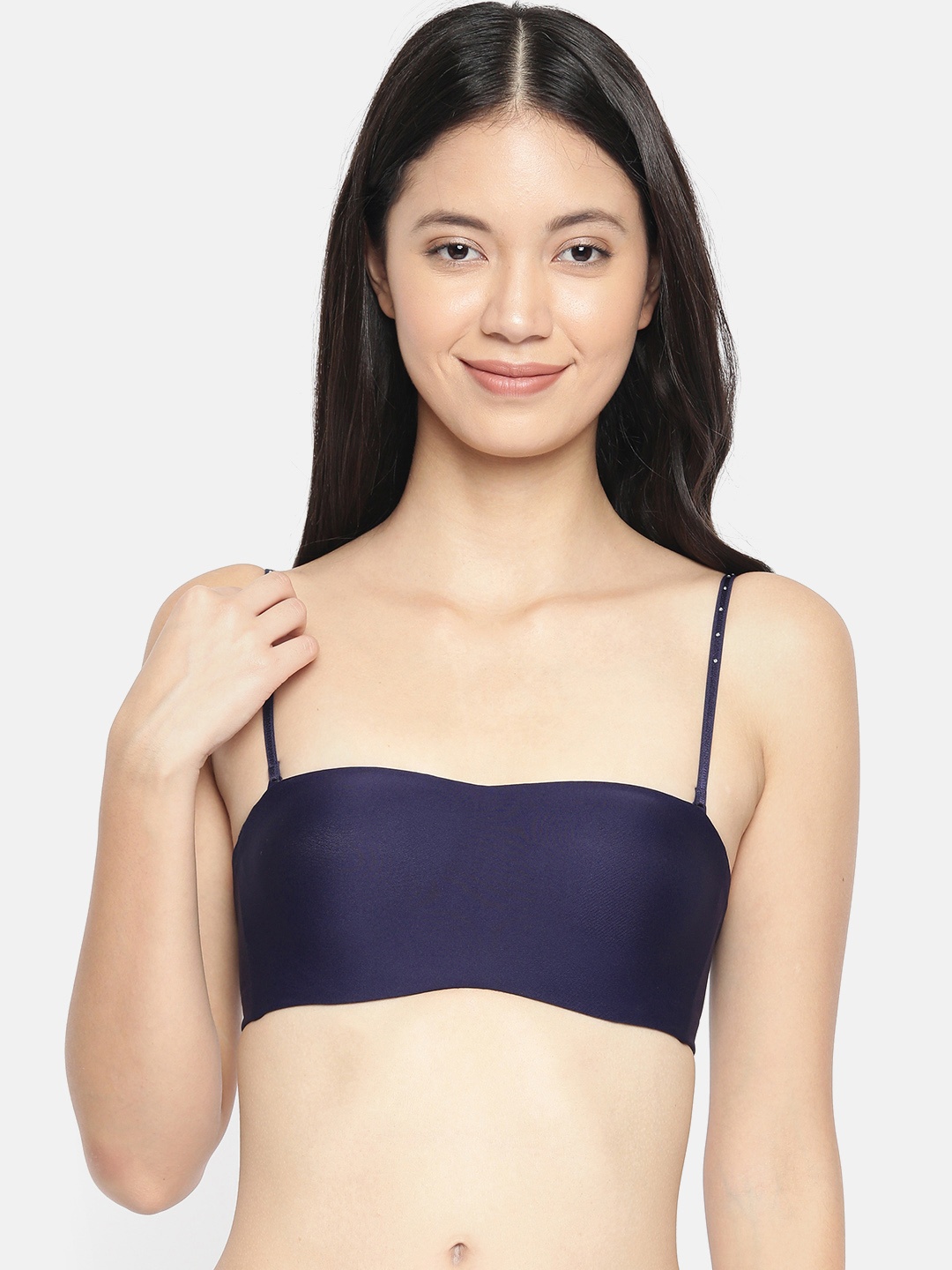 

Wacoal Blue Solid Underwired Basic Mold strapless PW-Bra Lightly Padded Everyday Bra