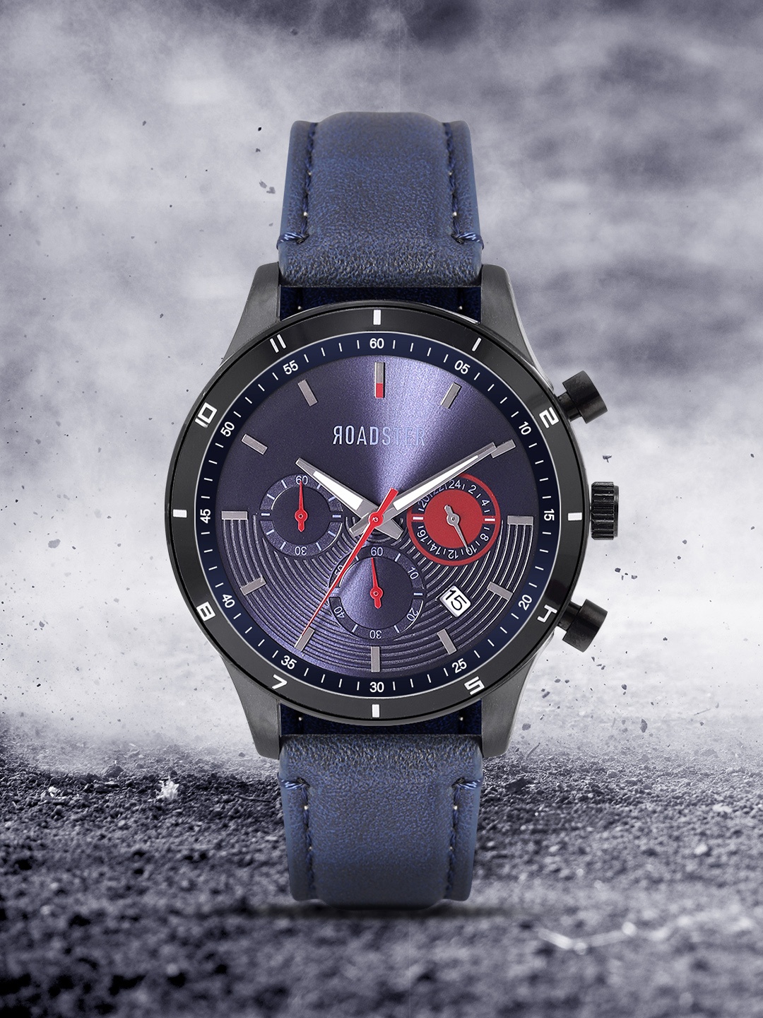 

The Roadster Lifestyle Co Men Navy Blue Chronograph Watch MFB-PN-PF-DK2610