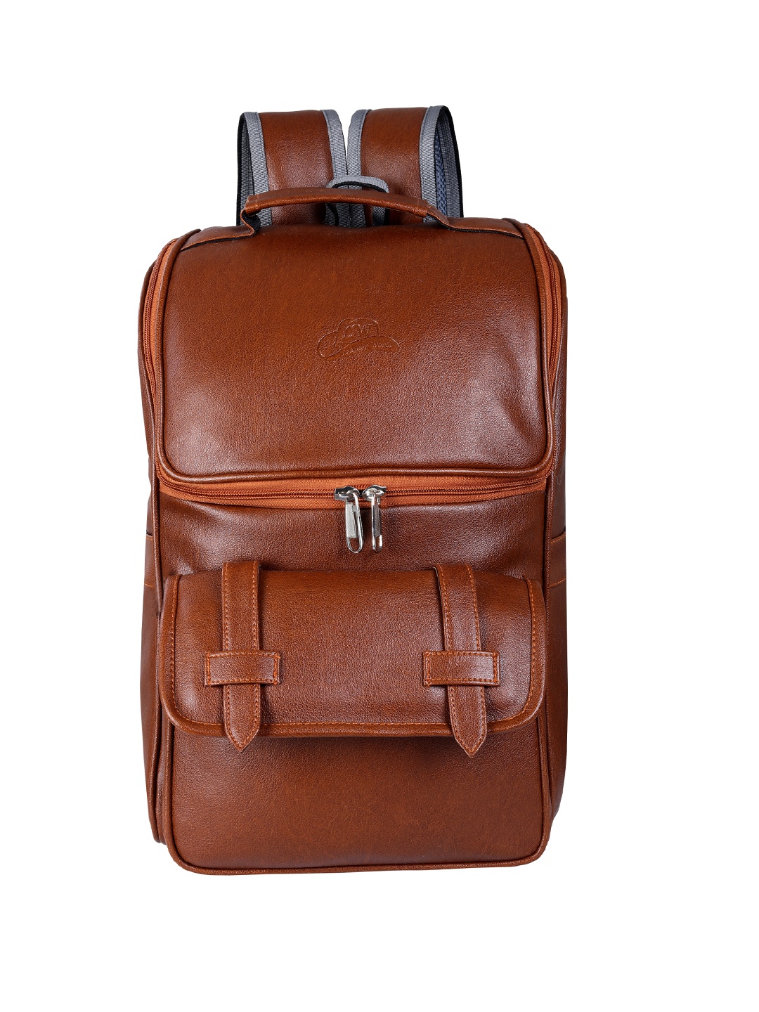 

Leather World Unisex Tan Brown Solid Backpack