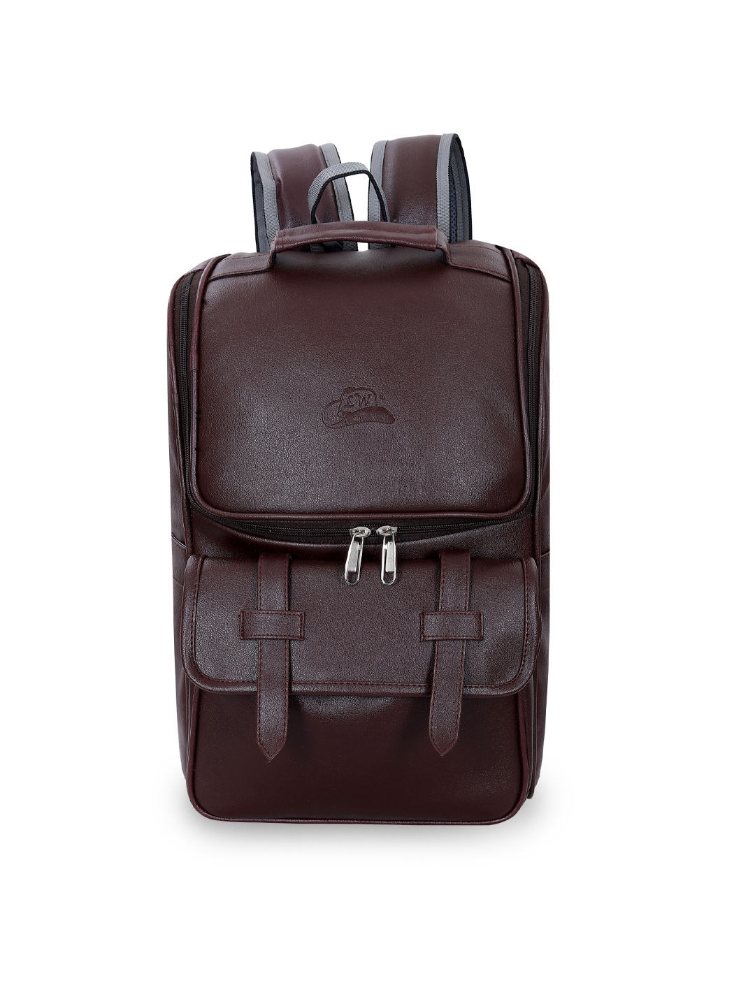 

Leather World Unisex Brown Solid Backpack