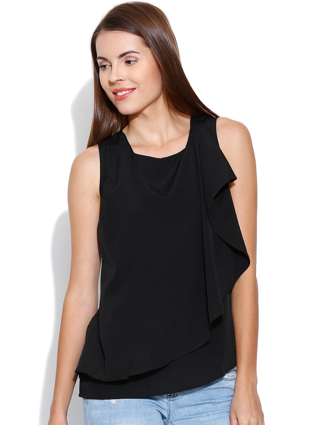 

Tokyo Talkies Black Layered Top