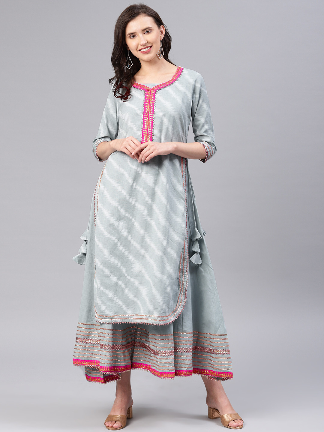 

Alena Women Blue A-Line Layered Dress