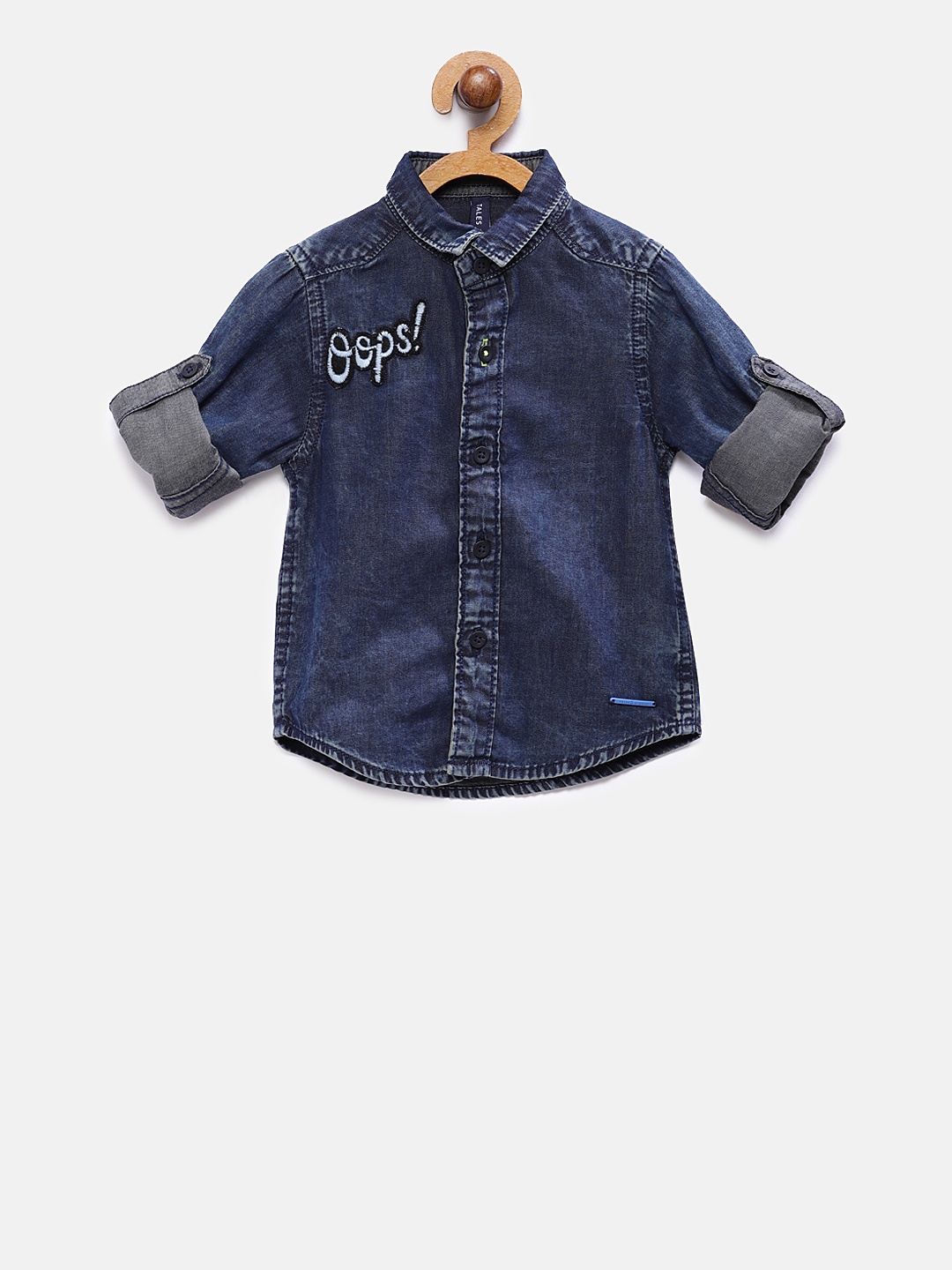 

TALES & STORIES Boys Blue Regular Fit Denim Casual Shirt
