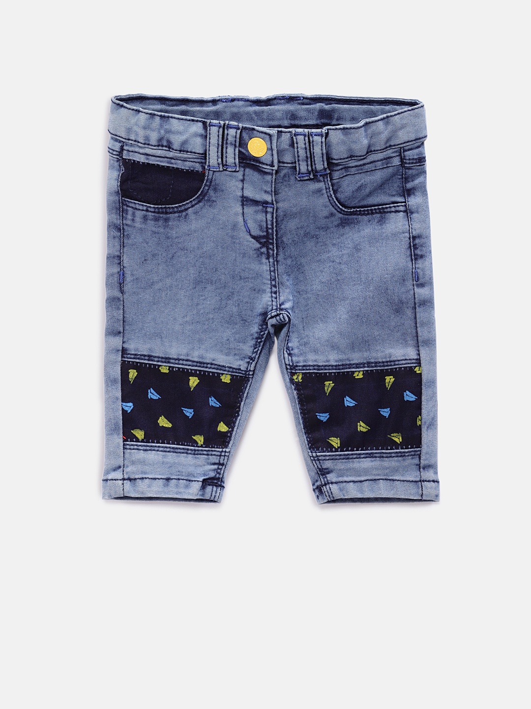 

TALES & STORIES Girls Blue Solid Regular Fit Denim Shorts