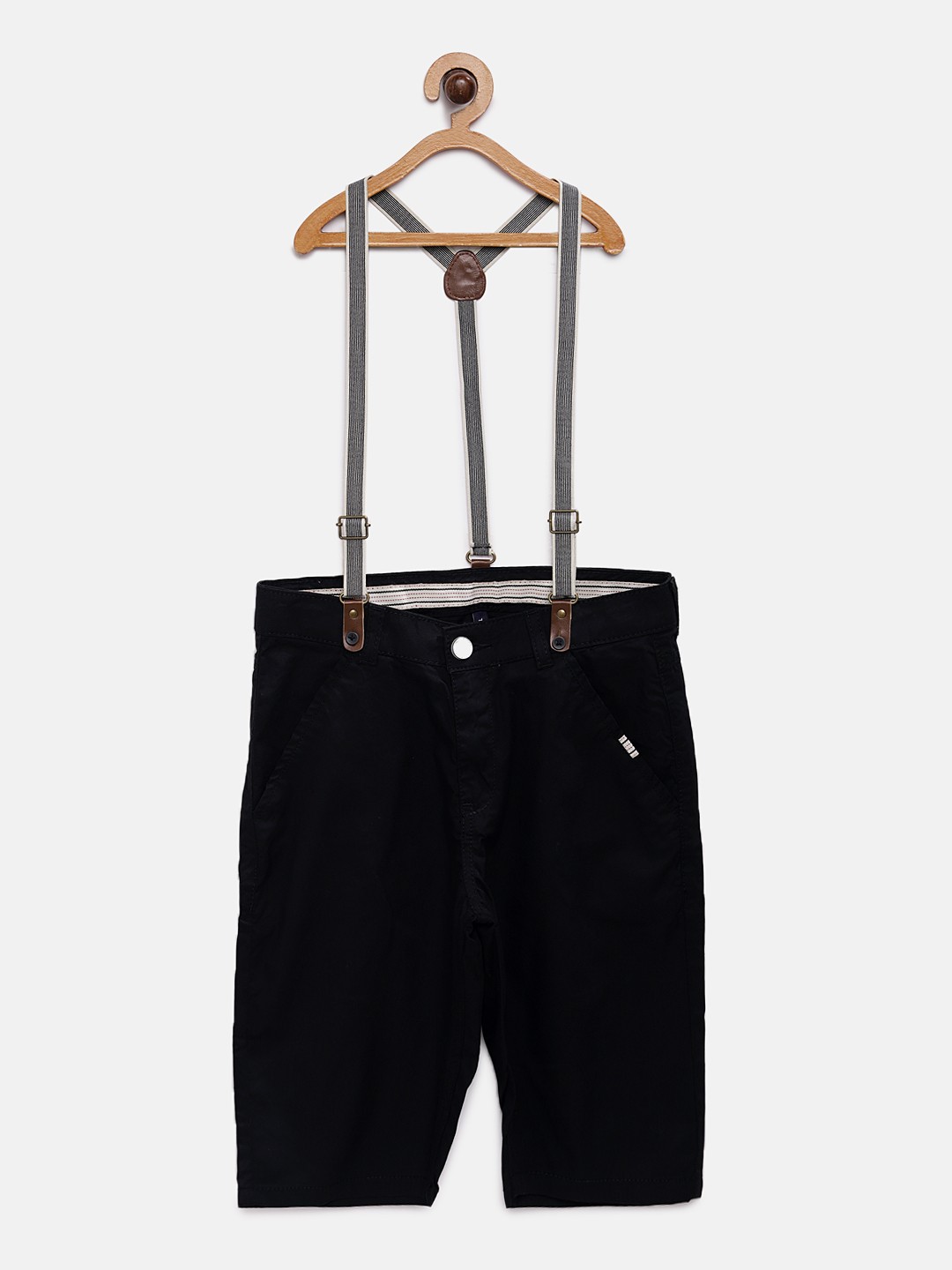 

TALES & STORIES Boys Black Solid Regular Fit Regular Shorts