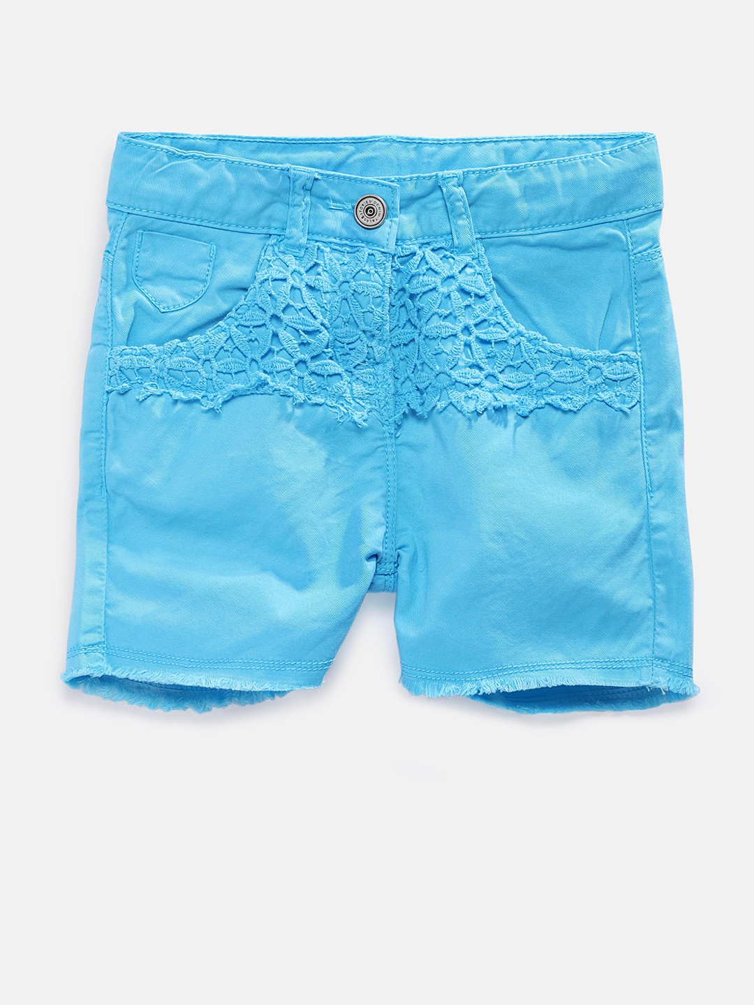 

TALES & STORIES Girls Blue Self Design Regular Fit Regular Shorts