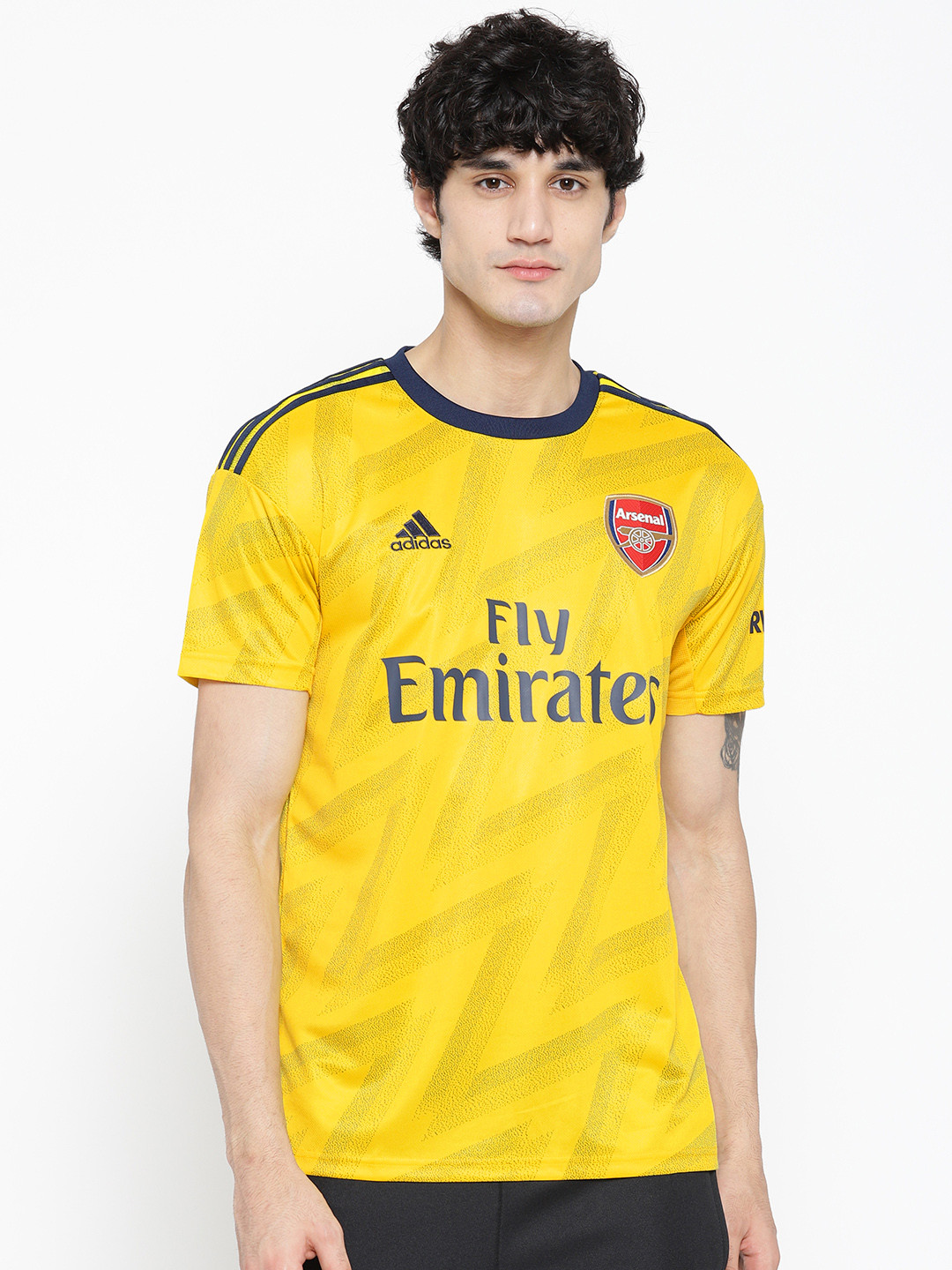

ADIDAS Men Yellow Arsenal Away Printed Football Jersey