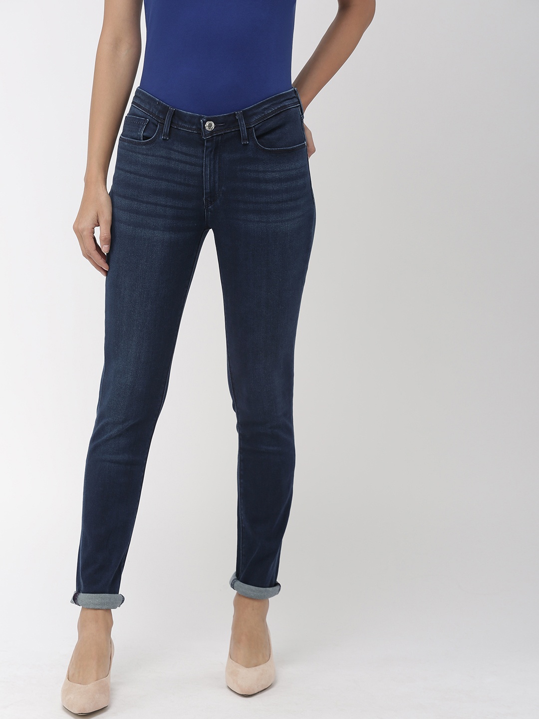 

Levis Women Blue Redloop Skinny Fit Mid-Rise Clean Look Stretchable Jeans 711