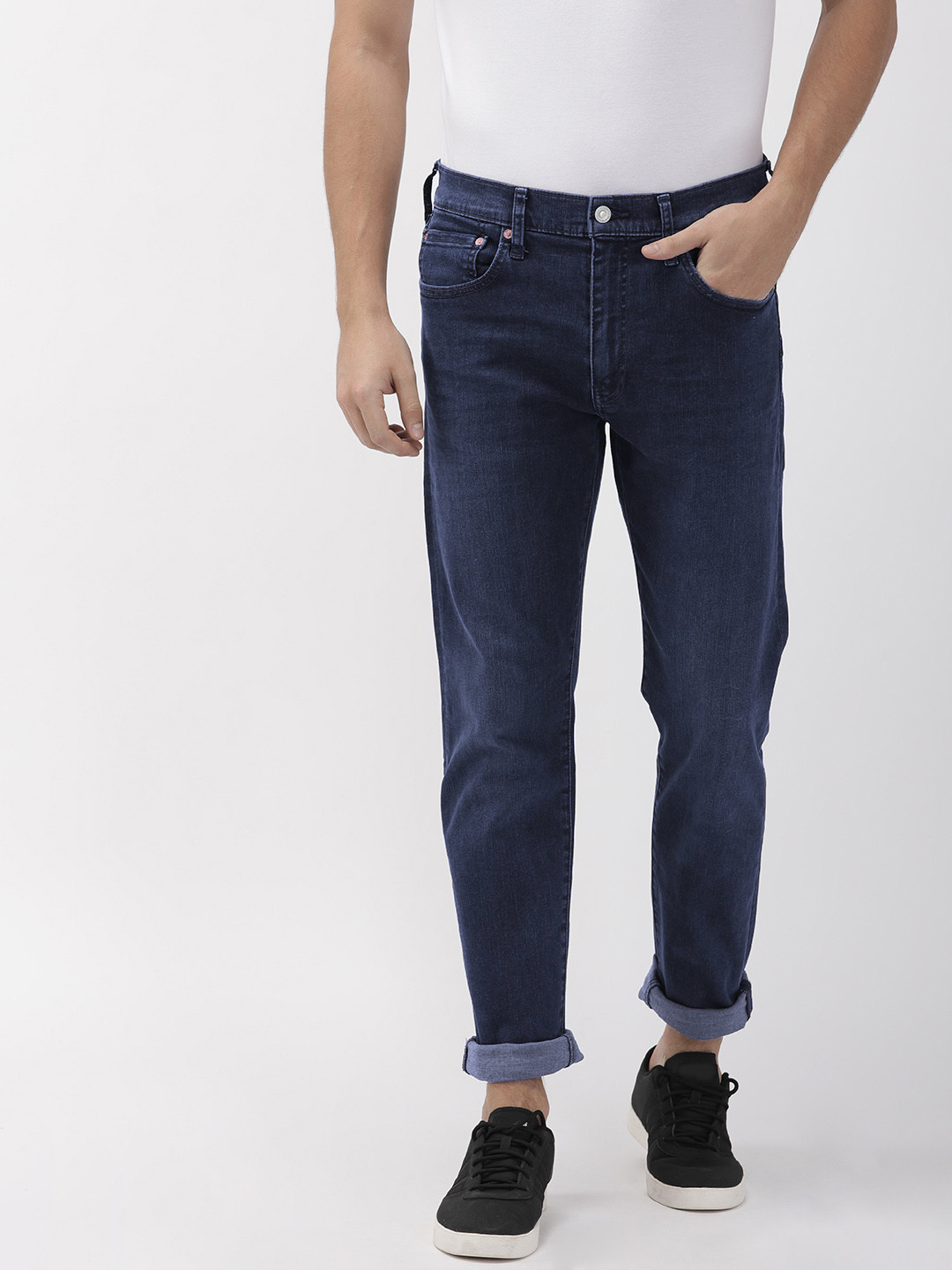 

Levis Men Blue 512 Slim Tapered Fit Mid-Rise Clean Look Stretchable Jeans
