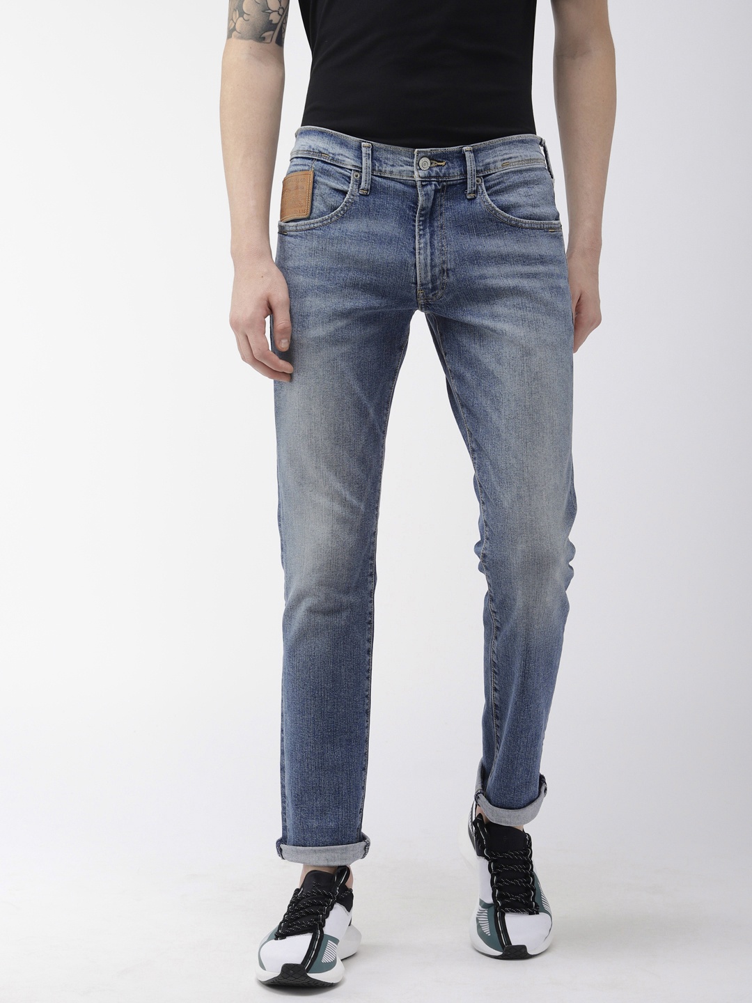 

Levis Men Blue 65504 Skinny Fit Mid-Rise Clean Look Stretchable Jeans
