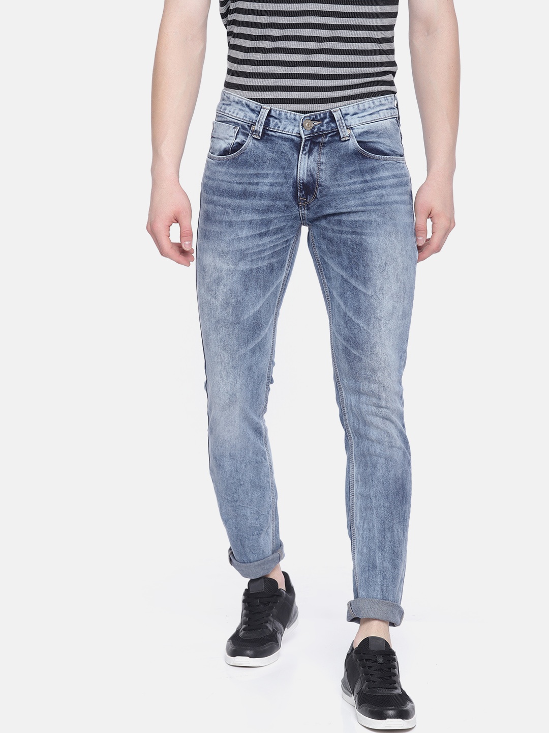 

SPYKAR Men Blue Skinny Fit Low-Rise Clean Look Stretchable Jeans