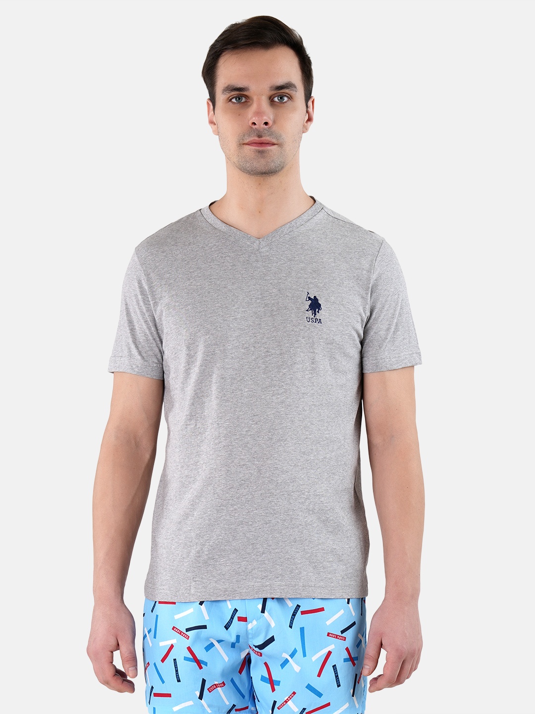 

U.S. Polo Assn. Grey Solid Lounge T-Shirt