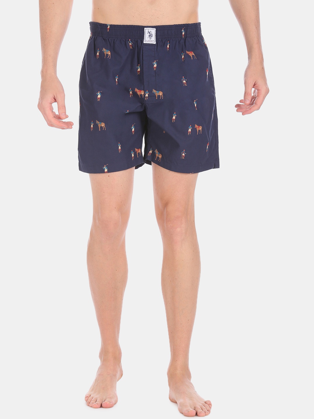 

U.S. Polo Assn. Men Navy Blue Printed Pure Cotton Boxers I664-195-PR-XXL