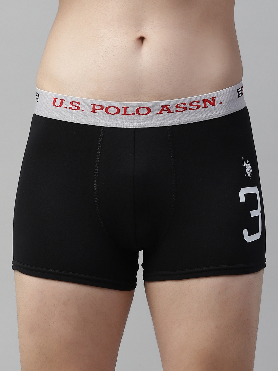 

U.S. Polo Assn. Men Black Printed Detail Trunks Y9I015-002-P1