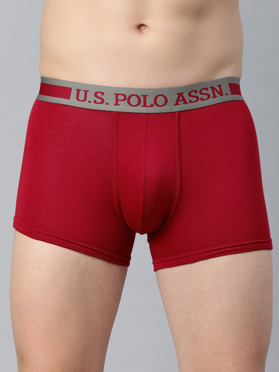 

U.S. Polo Assn. Men's Red Solid Modern Fit Trunks Z9I101-125-PL-XXL