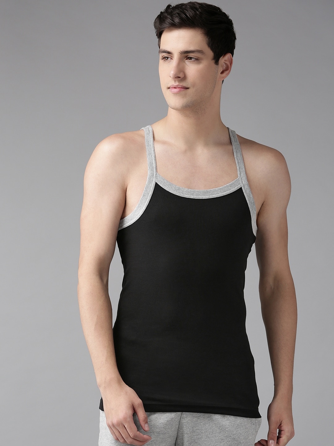 

U.S. Polo Assn. Men Black Solid Innerwear Vest I636-002-CP