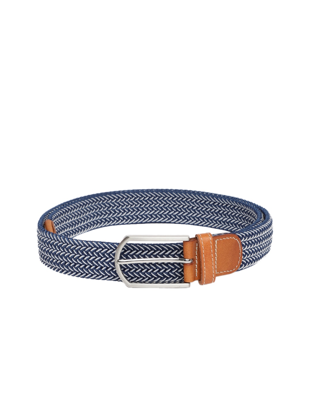 

Flying Machine Men Blue & White Braided Belt