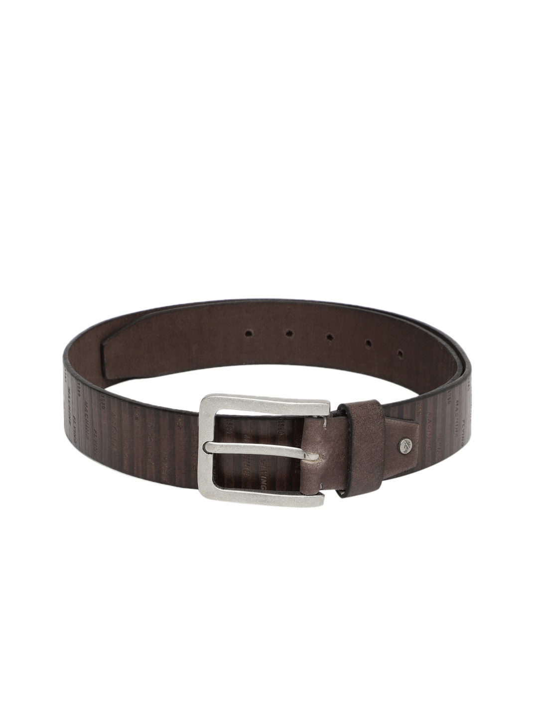 

Flying Machine Men Brown Textured Leather Belt