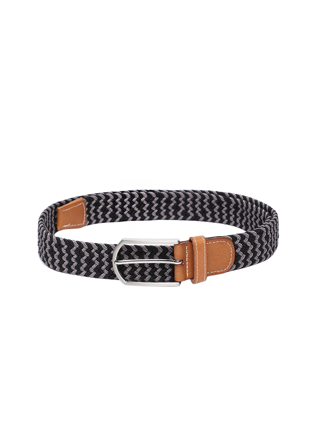 

Flying Machine Men Black & Grey Braided Belt