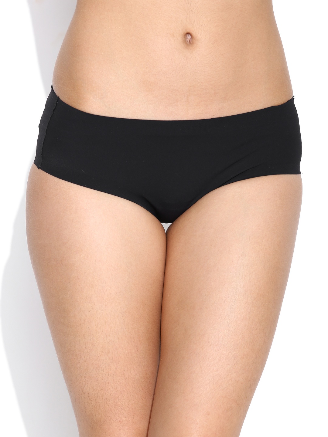 

Amante Women Solid Low Rise Seamless Silicone Flock Hipster Briefs- PAN11406, Black