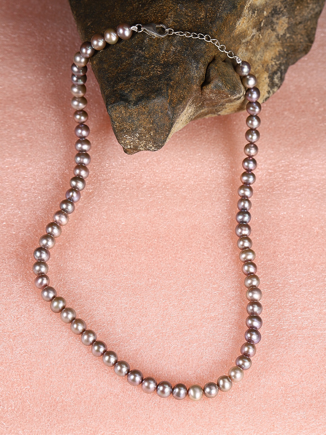 

justpeachy Grey Tumble Shaped Pearl Necklace