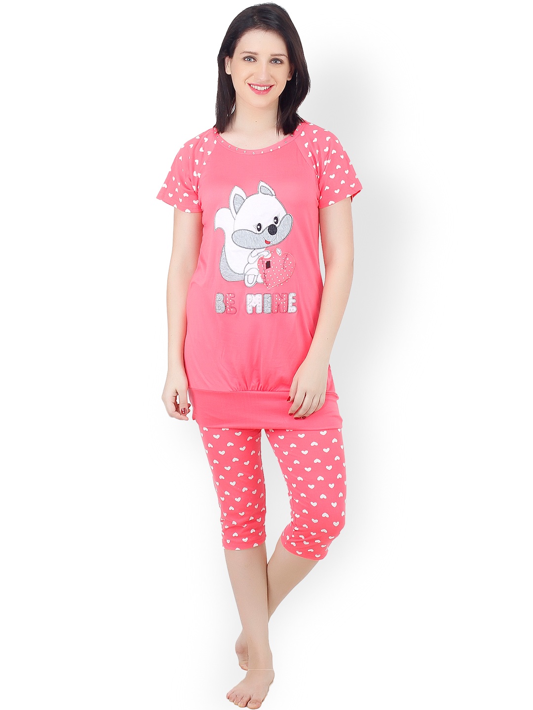 

Camey Pink Printed Lounge Set NSH30CS_BEMINE