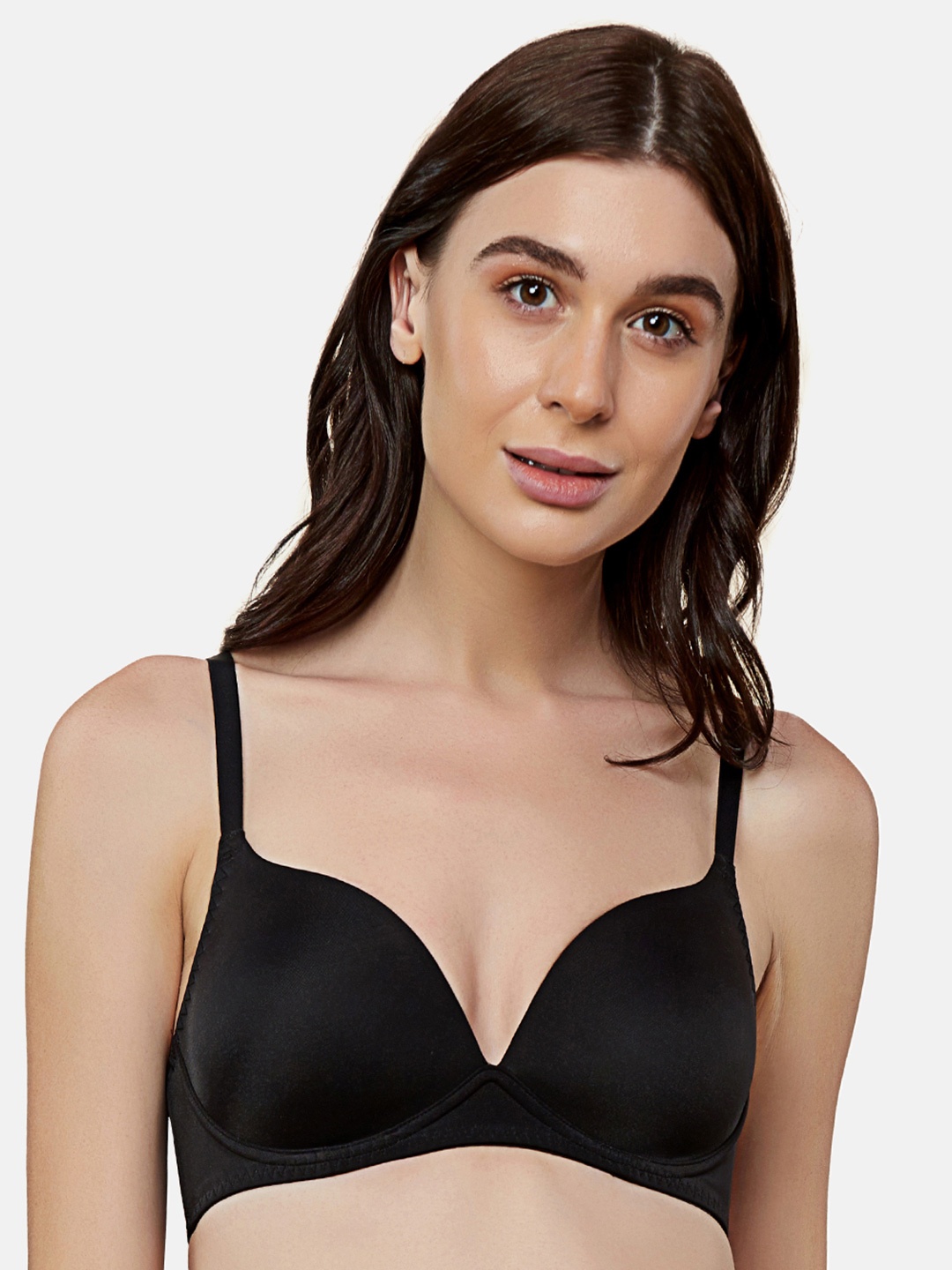 

Triumph T-Shirt Bra 77 Invisible Padded Wireless Seamless Everyday Bra, Black