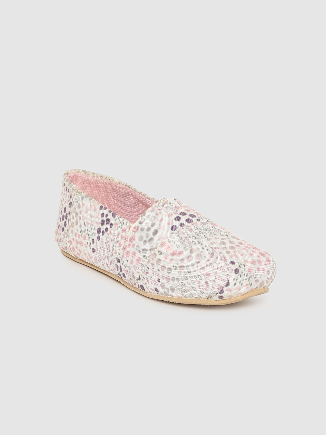 

YK Girls Pink & Grey Printed Slip-On Sneakers