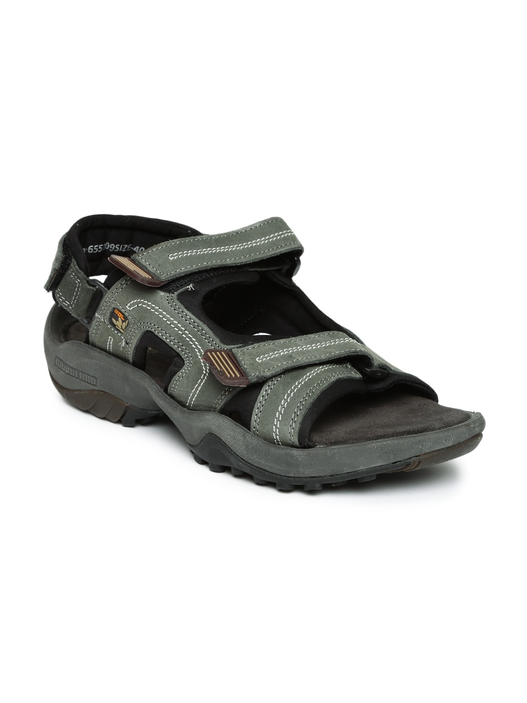 

Woodland Men Grey ProPlanet Leather Sports Sandals