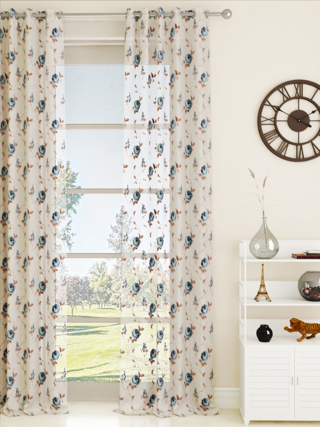 

GM White & Blue Single Door Curtain