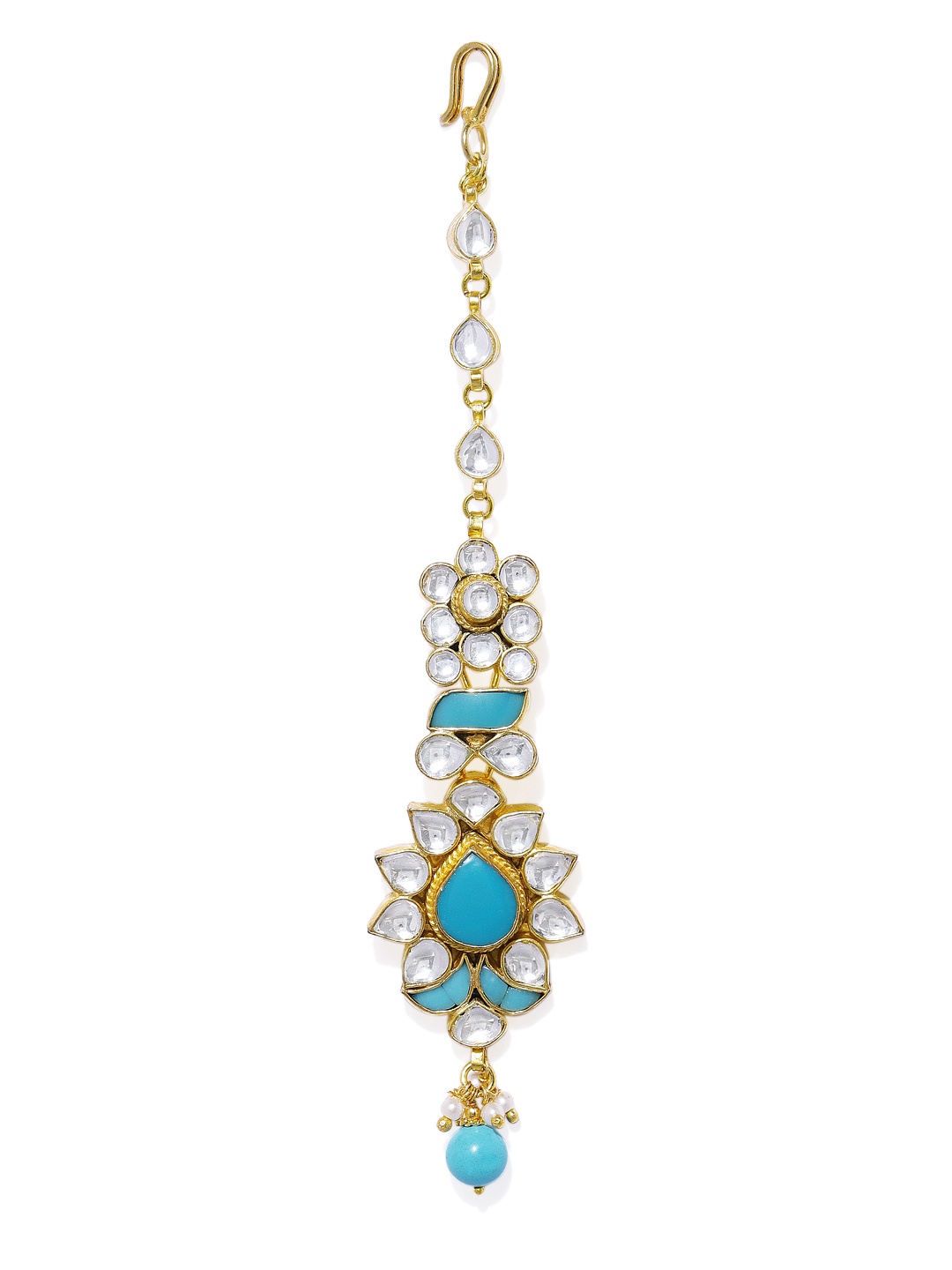 

AccessHer Gold-Plated Kundan Embellised Jadau Maang Tikka