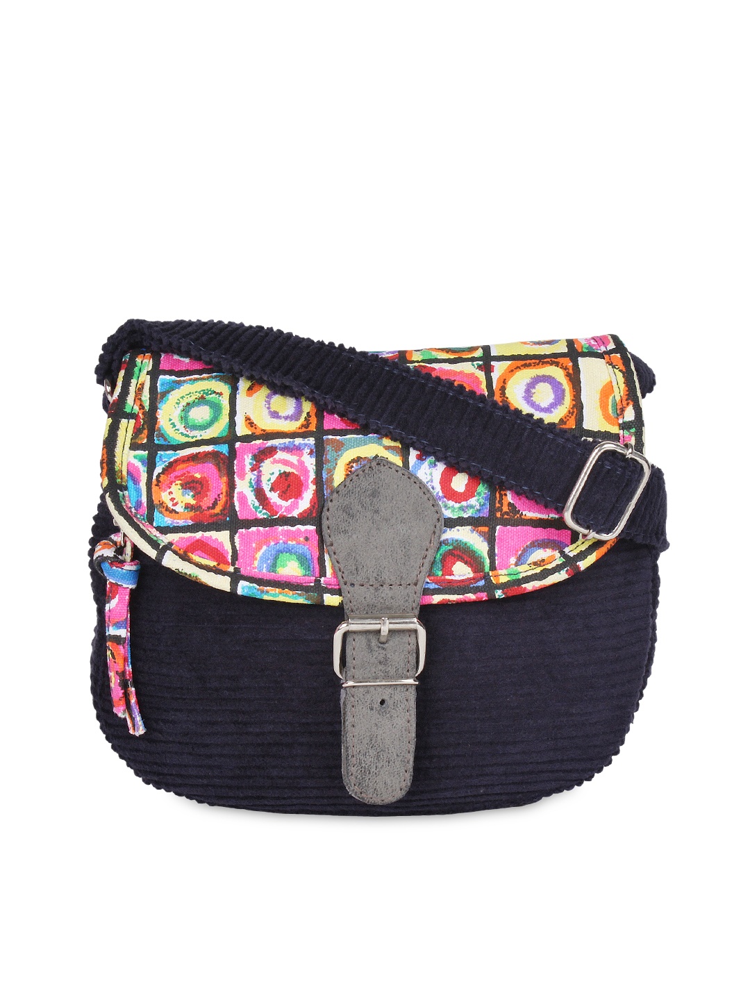 

Anekaant Blue Printed Sling Bag