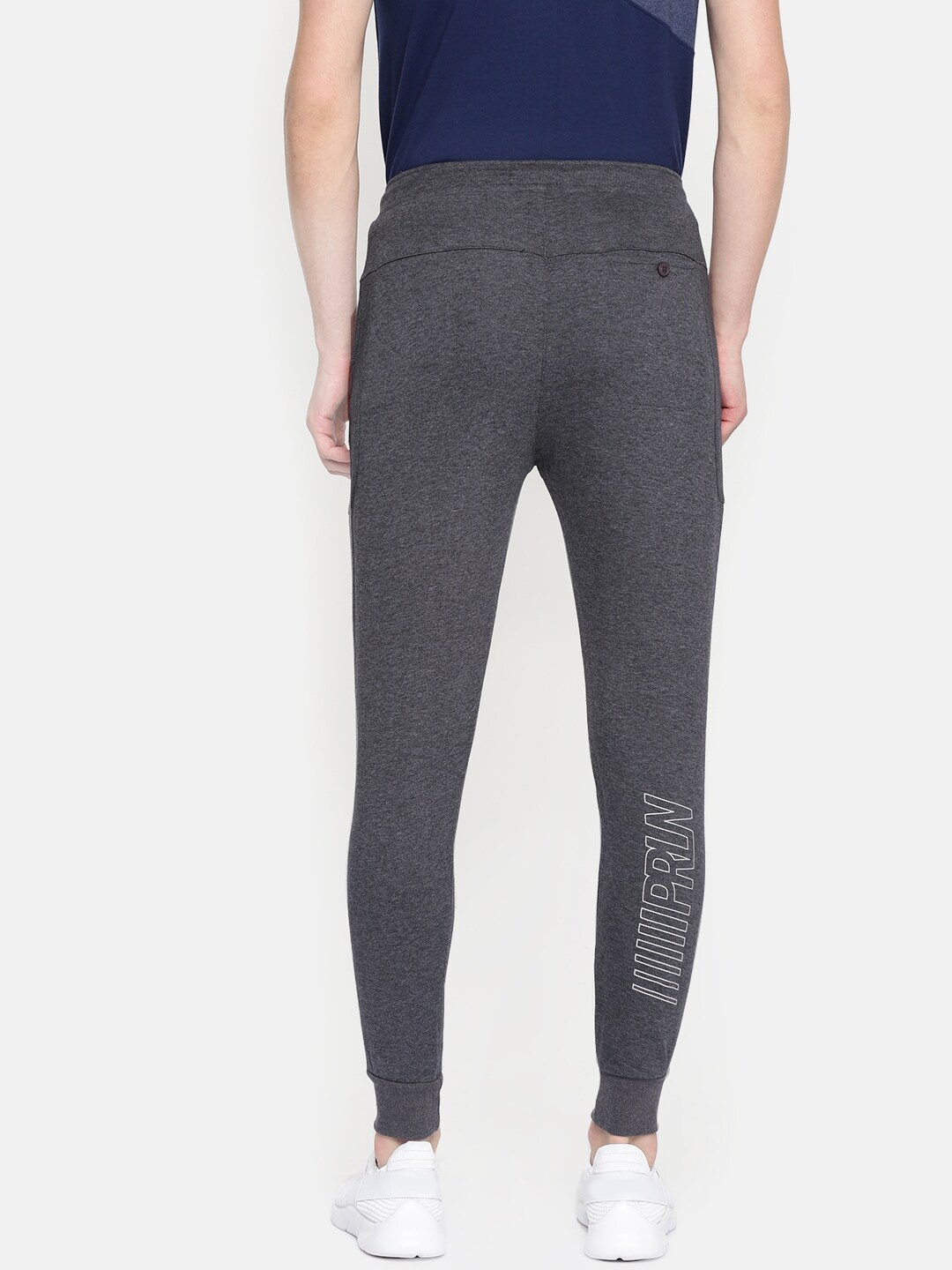 

Proline Active Men Grey Melange Solid Slim Fit Joggers