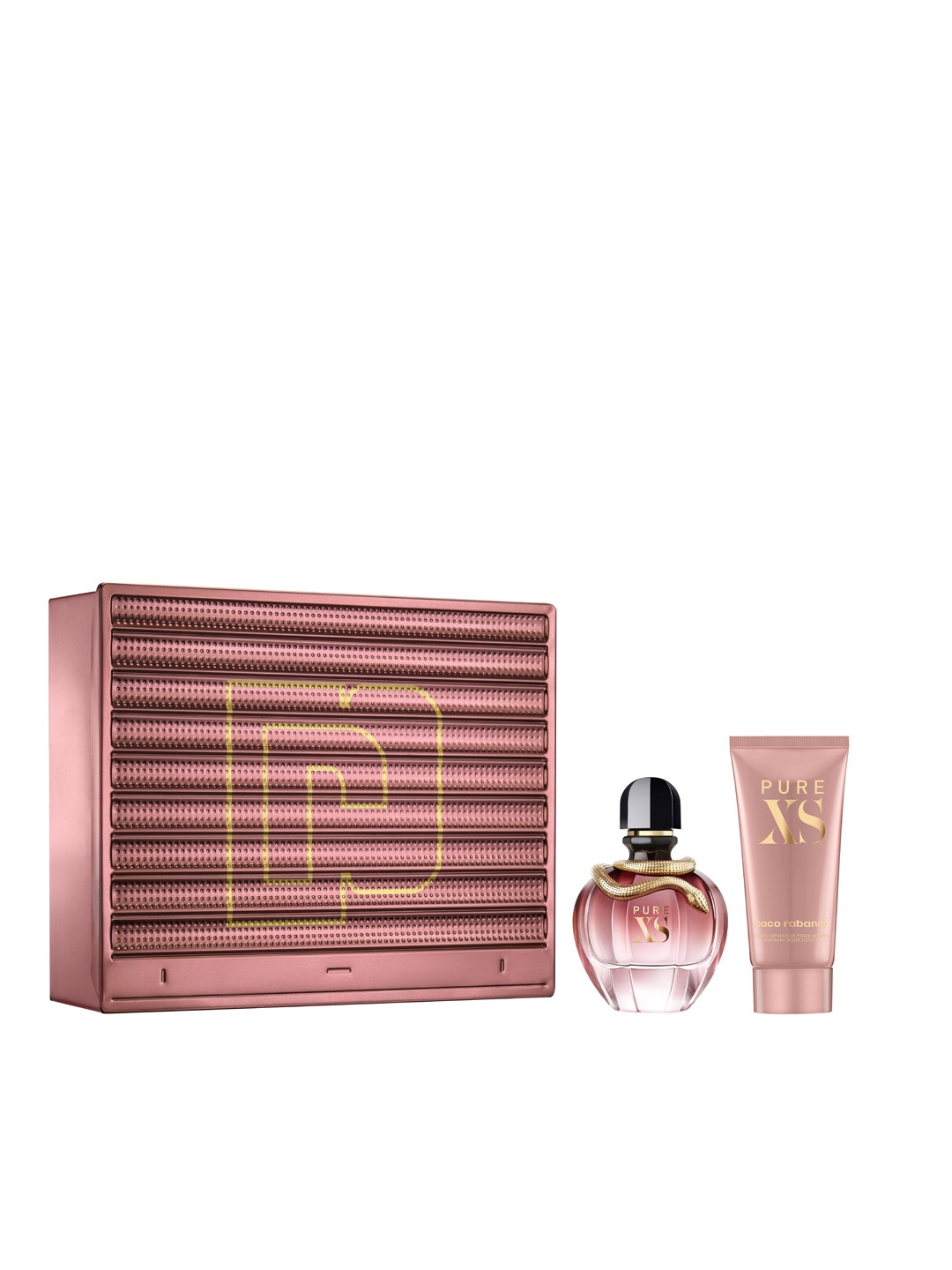 

Paco Rabanne Women Pure XS EDP & Body Lotion Gift Set ( 80ml + 100ml), Rose gold