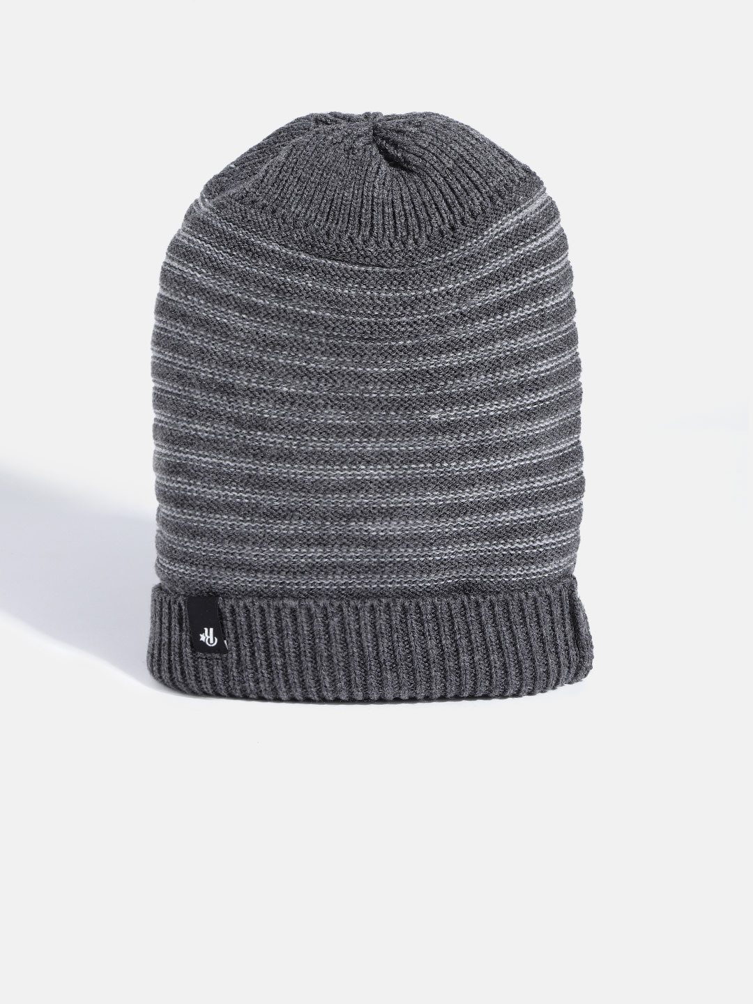 

The Roadster Lifestyle Co Unisex Grey Striped Beanie