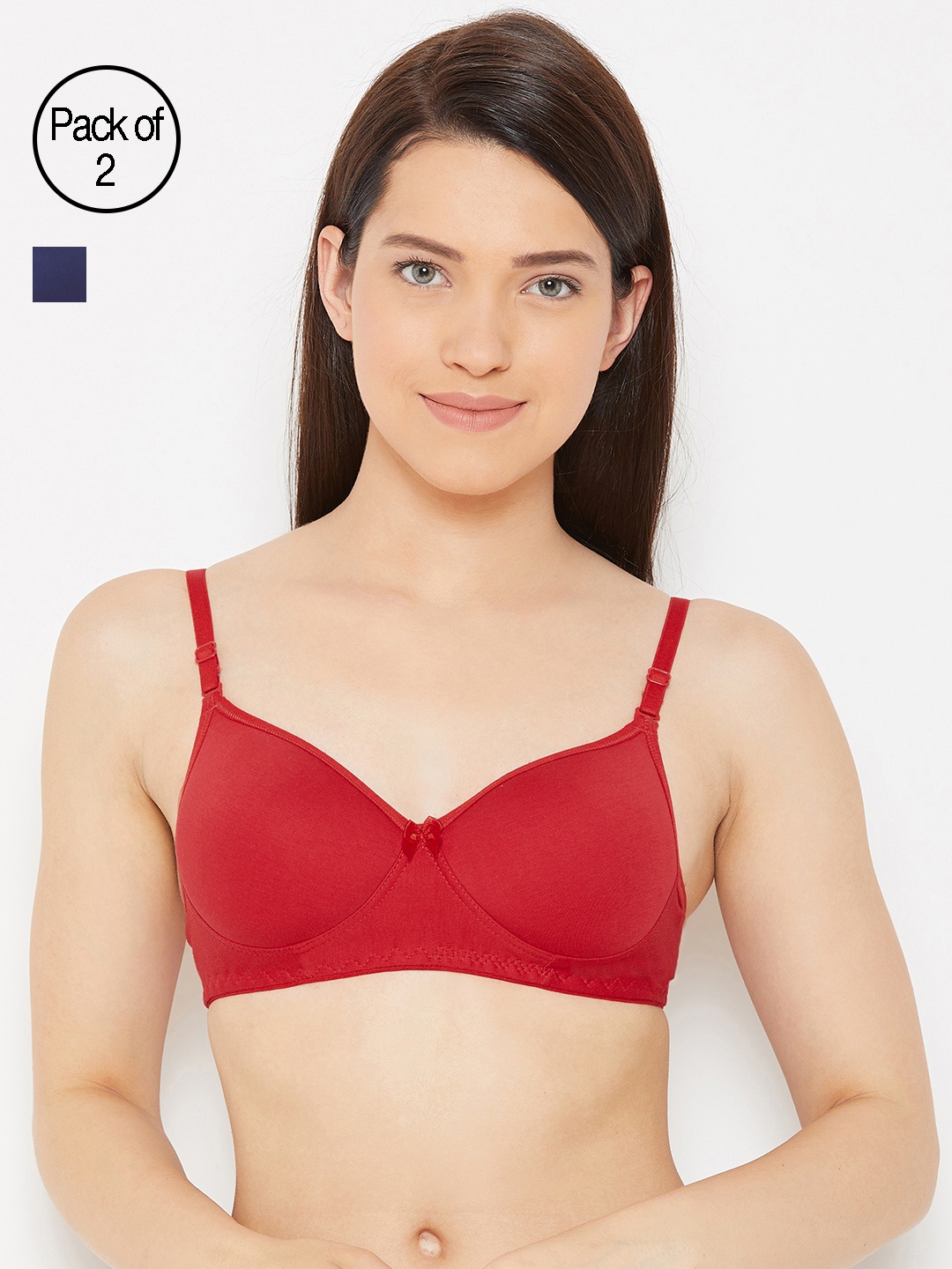 

Lady Lyka Women Pack of 2 T-Shirt Bras MISTIQUE, Red